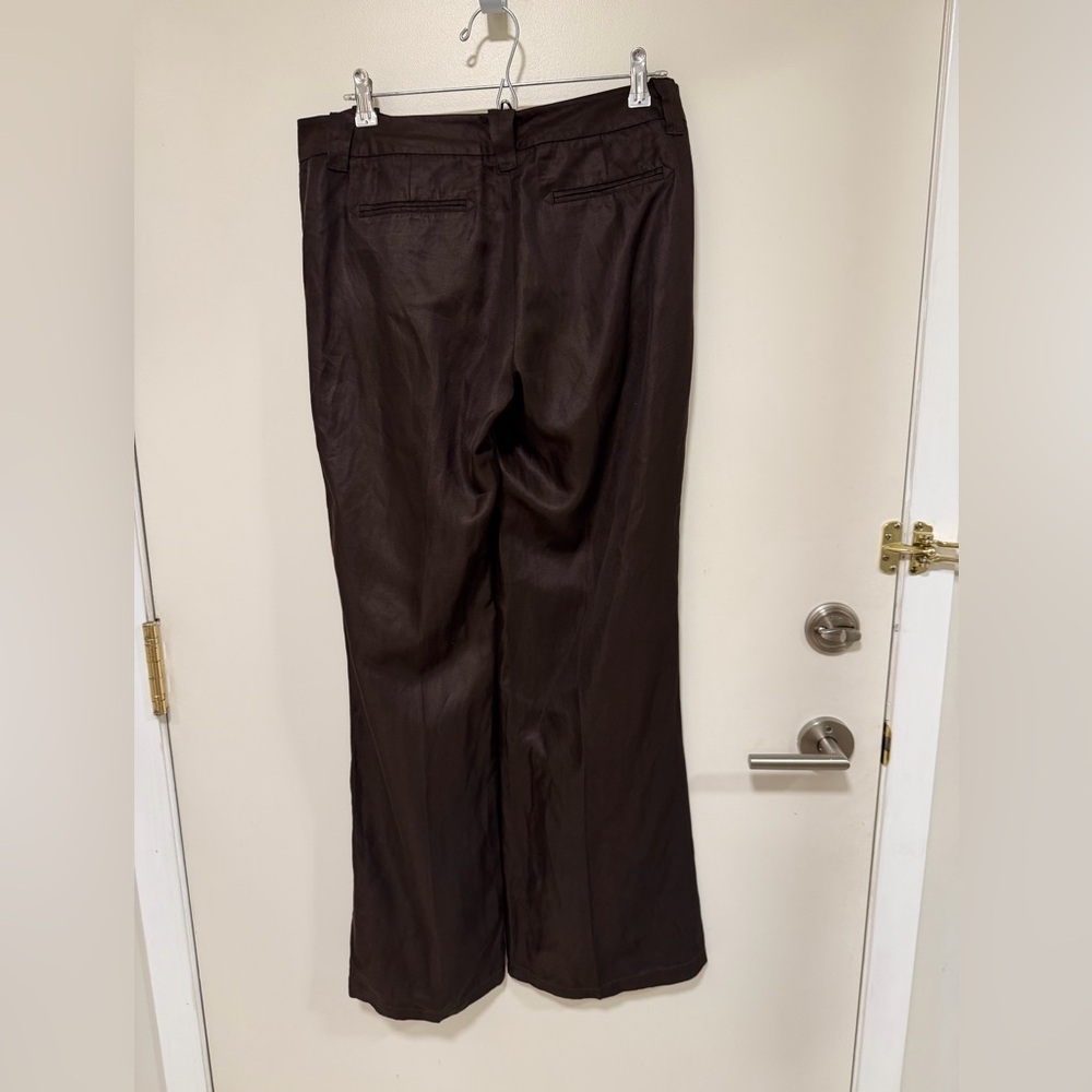 Banana Republic Espresso Linen & Silk Flare Pants - Picture 10 of 13